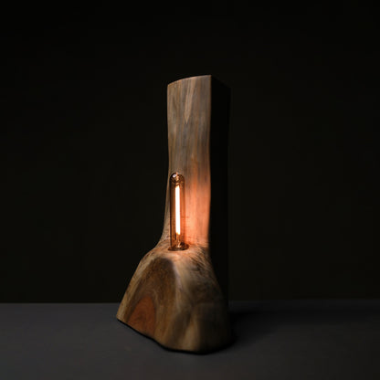 Ambientalna topla osvetlitev. Rustikalna ročno izdelana lesena zasnova luči. Table lamp. Floor lamp. Lights.