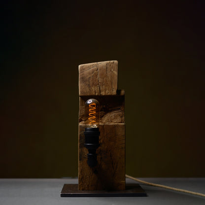 Handcrafted wooden lamp.  Luč iz lesa. Lesena luč.